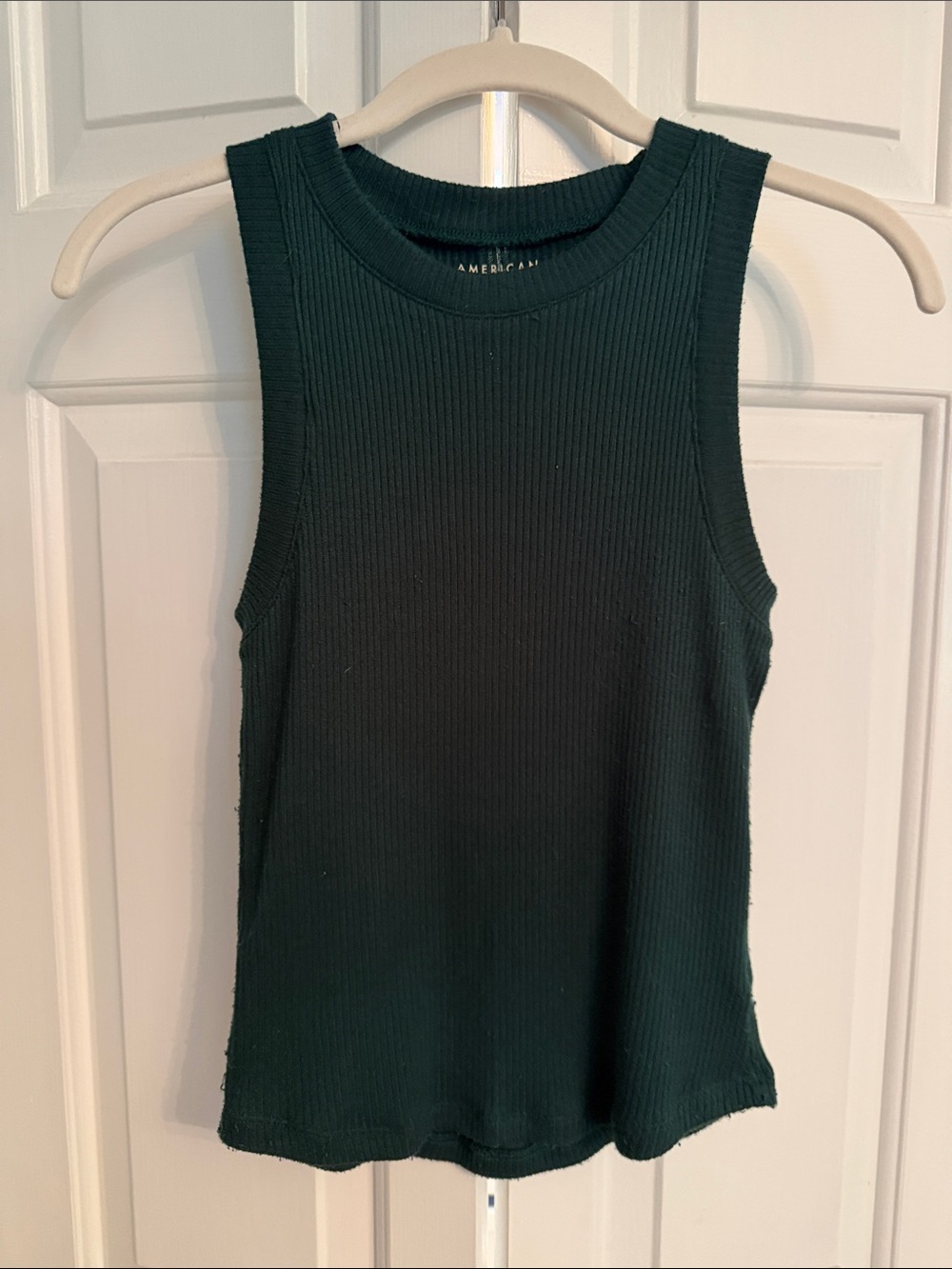 American Eagle Outfitters Dark Green Ribbed Tank